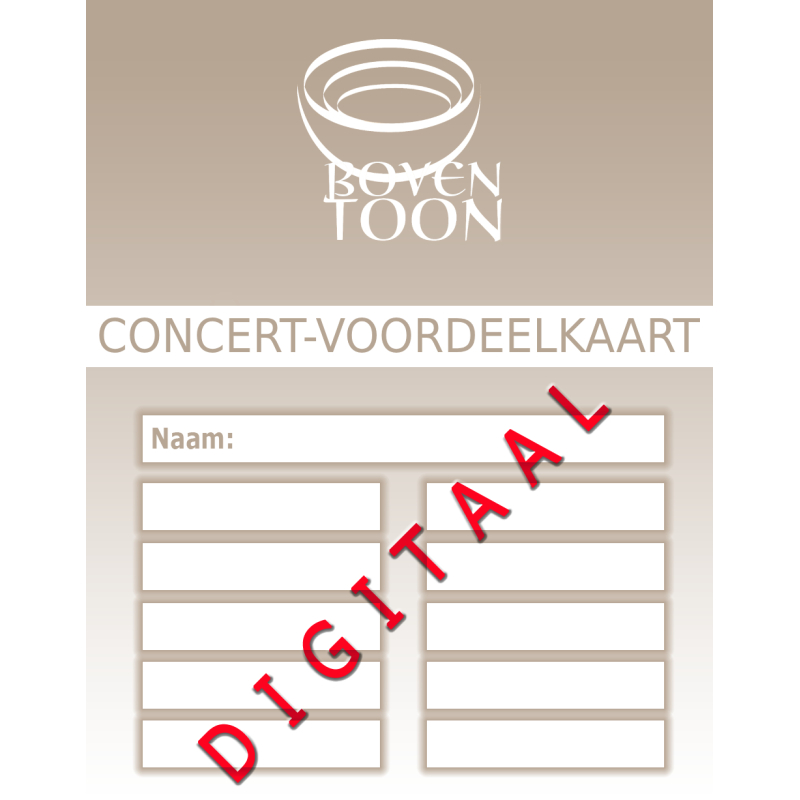 Concert-voordeelkaart