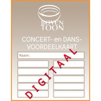 Concert- en dansvoordeelkaart