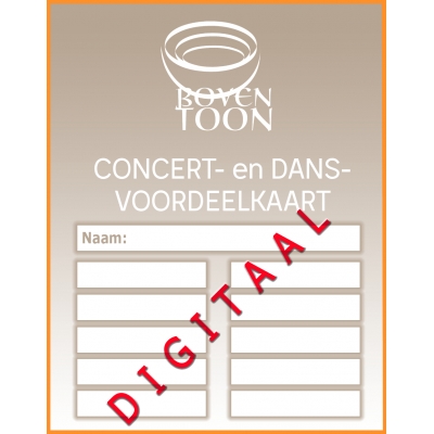 Concert- en dansvoordeelkaart